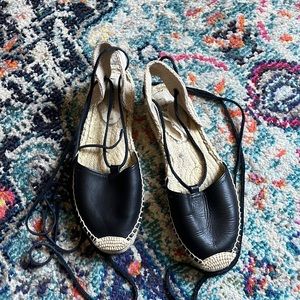 Soludos Leather Tie Espadrilles
